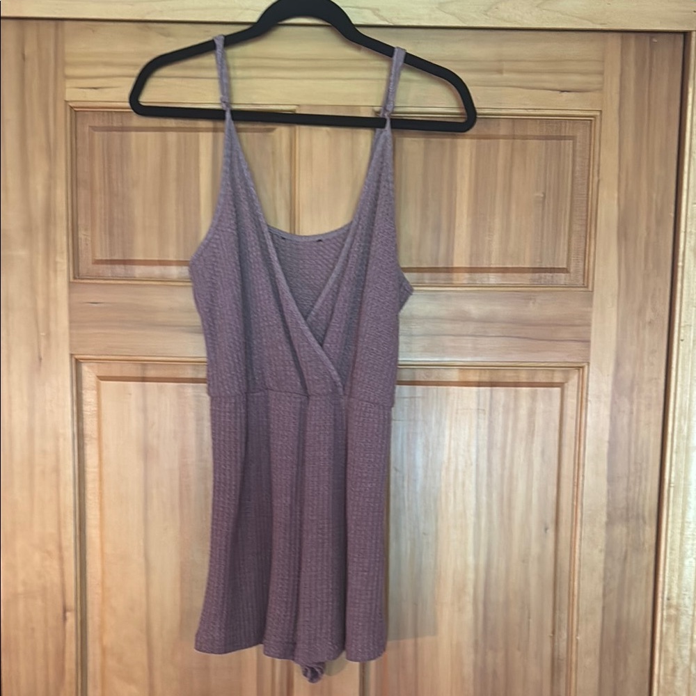 Mauve Sleeveless Knit Romper